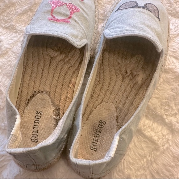Soludos Light Chambray Embroidered Sunglasses and Bikini Espadrilles Size 9 - Picture 6 of 10